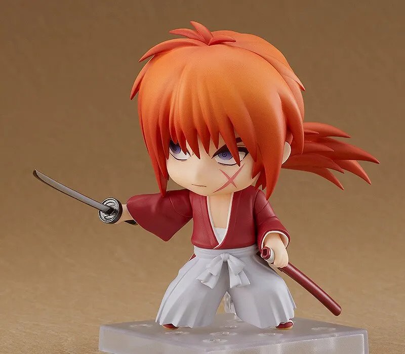 100% Original: Kenshin Himura Q Version Figma PVC Action Figure - Anime Figure