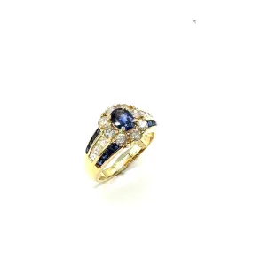 1.47 CTW Oval Sapphire & Diamond Ring