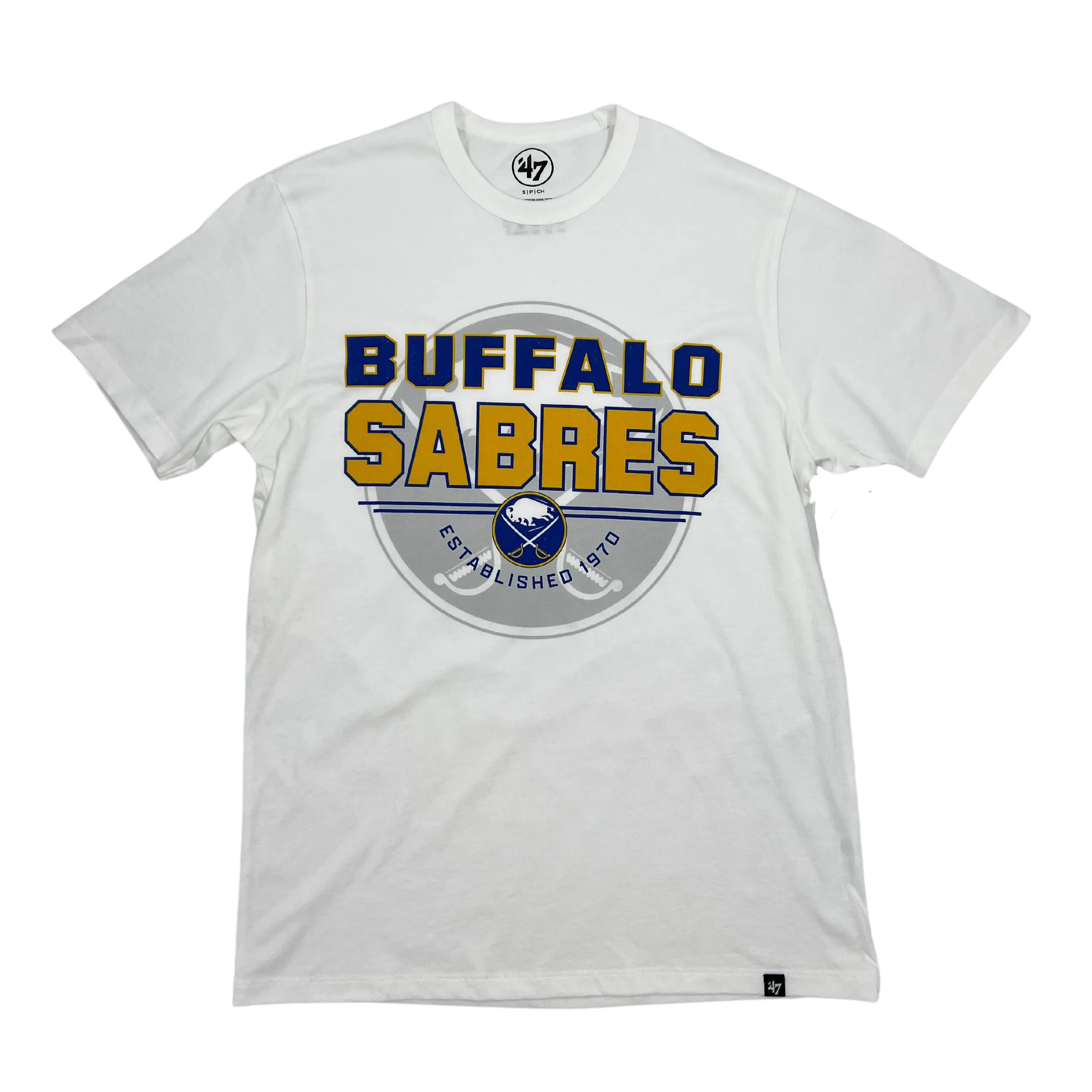 '47 Brand Buffalo Sabres White Wash Short Sleeve Shirt