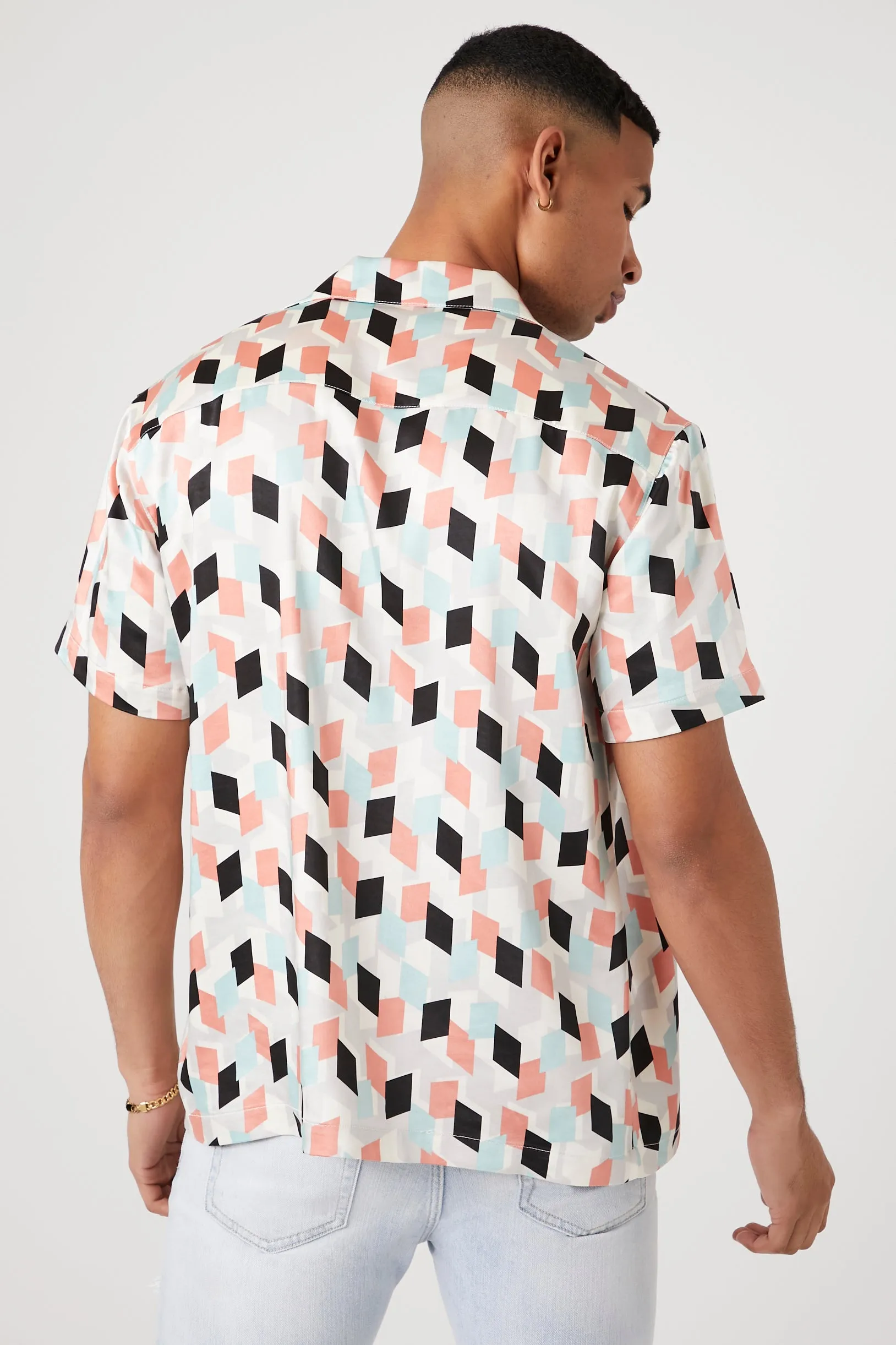 Abstract Geometric Print Shirt