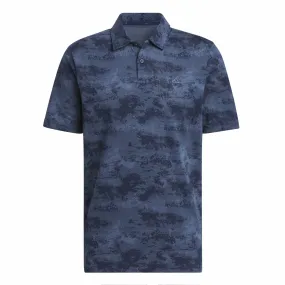 adidas Golf Go-To Printed Mesh Polo Shirt - Collegiate Navy