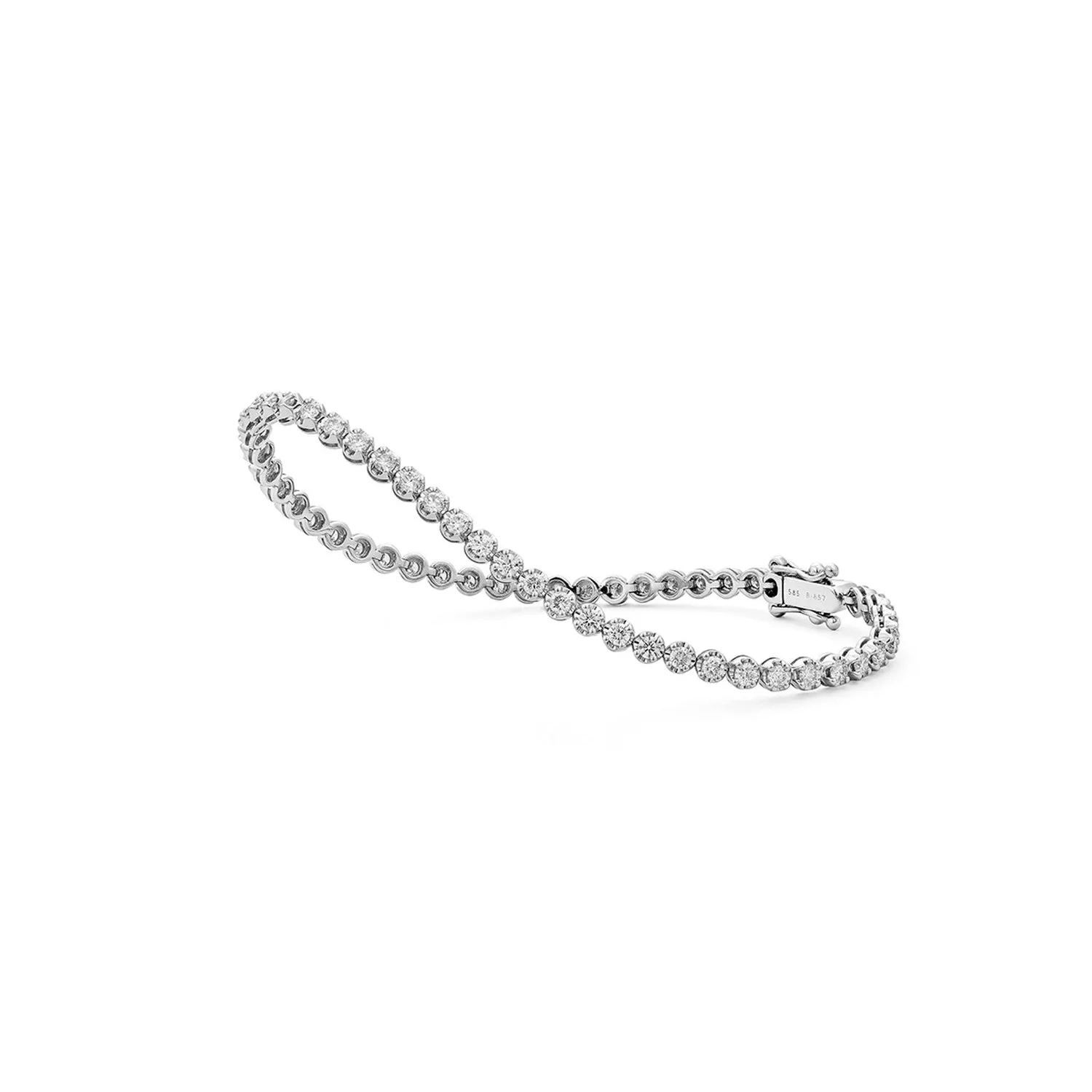 AFJ Diamond Collection - Diamond Tennis Bracelet, 18k White Gold