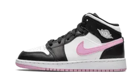 Air Jordan 1 Mid White Black Light Arctic Pink