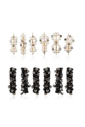 ALMA AND AUDRA CRYSTAL EMBELLISHED HAIR CLIPS SET