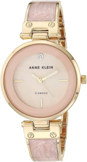 Anne Klein Women'S Genuine Diamond Dial Bangle Watch