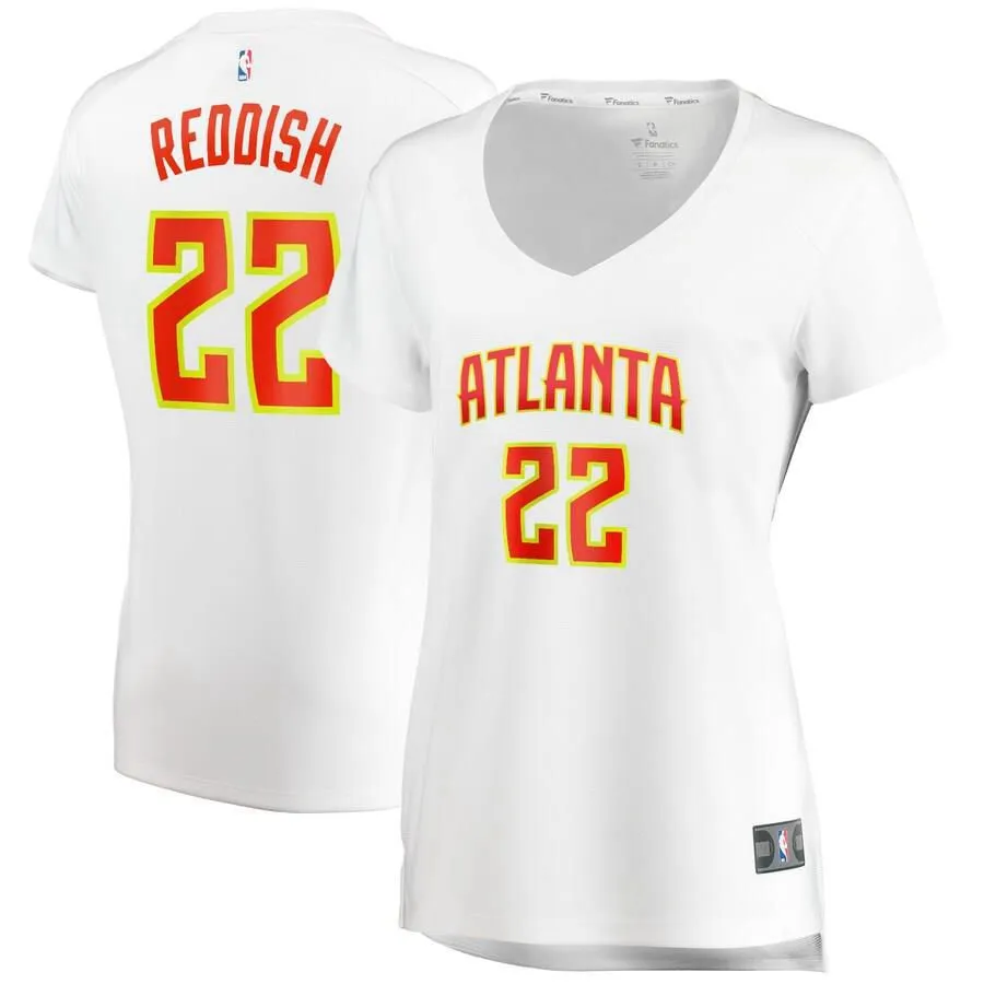 Atlanta Hawks Cam Reddish Fanatics Branded Replica Fast Break Association Jersey Womens - White | Ireland Y0096M6