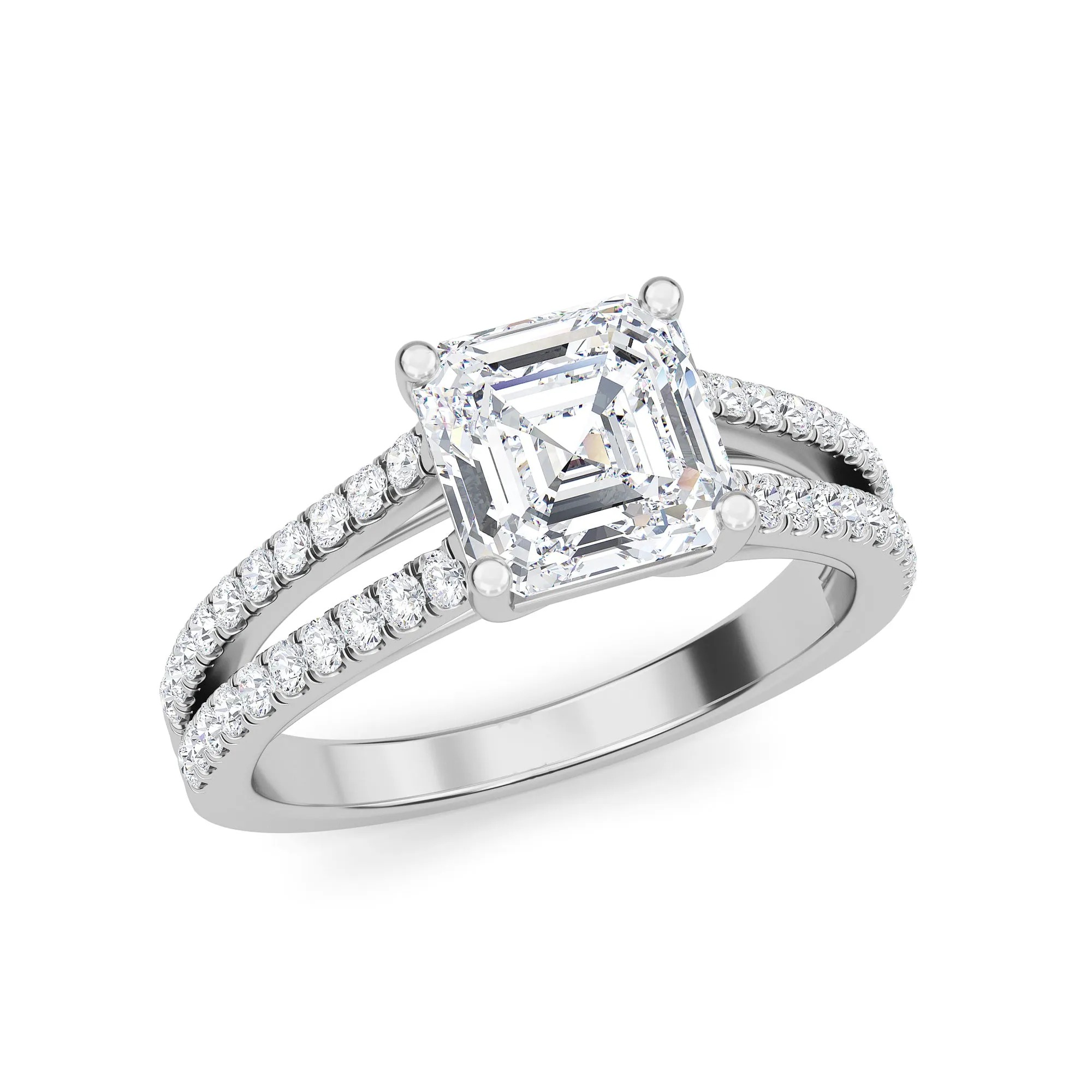 AUTRE - 14k White Gold 2.00ct Lab Grown Diamond Engagement Ring