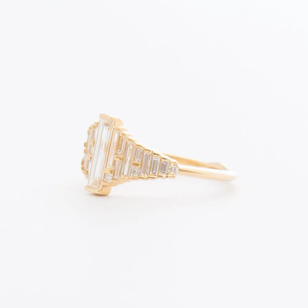 Baguette Diamond Ring with Gradient Diamonds