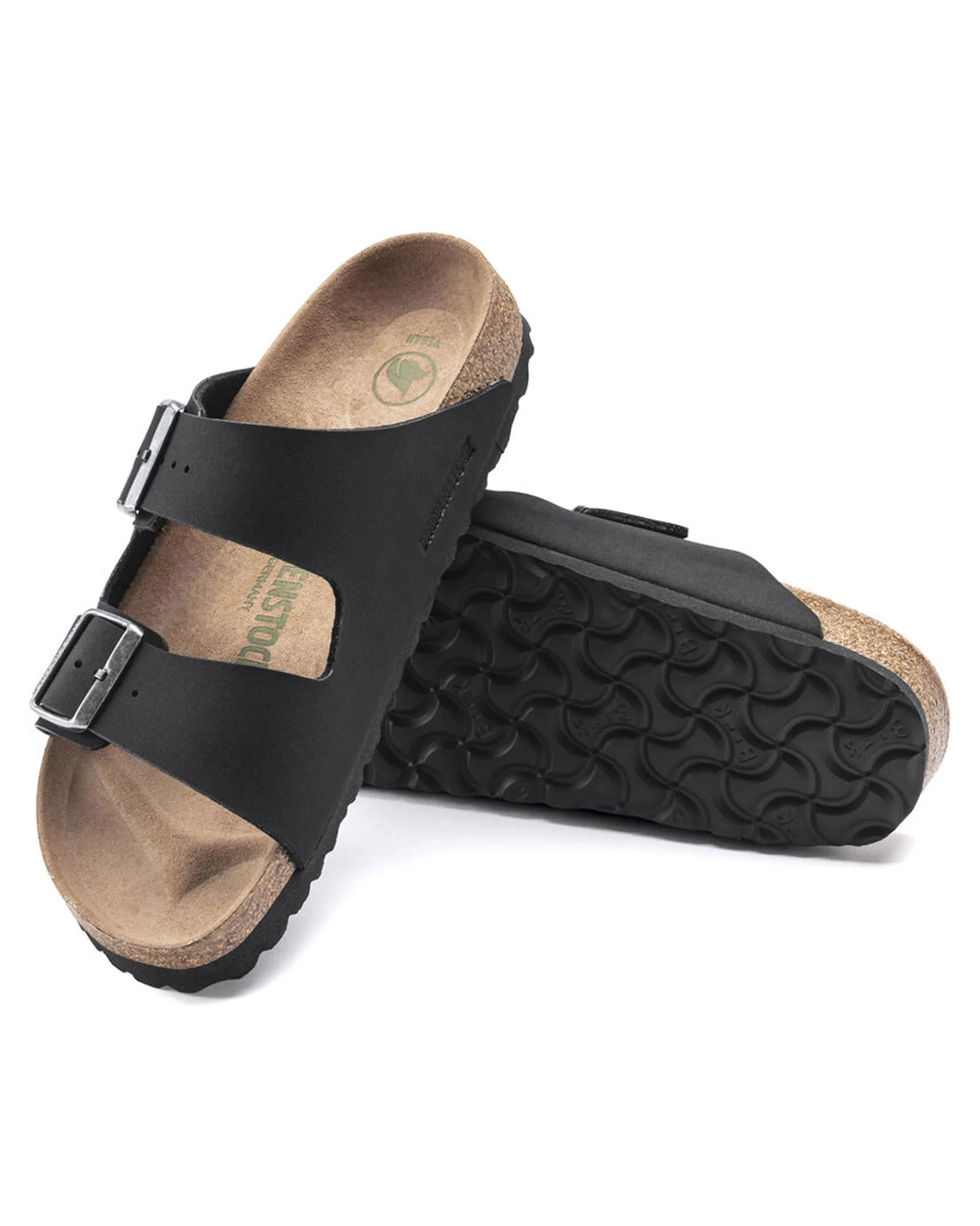 Birkenstock Arizona Earthy Black Vegan Calzata Stretta