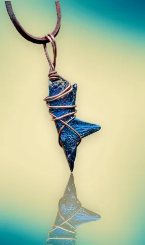 Black Kyanite Titanium Aura Pendant