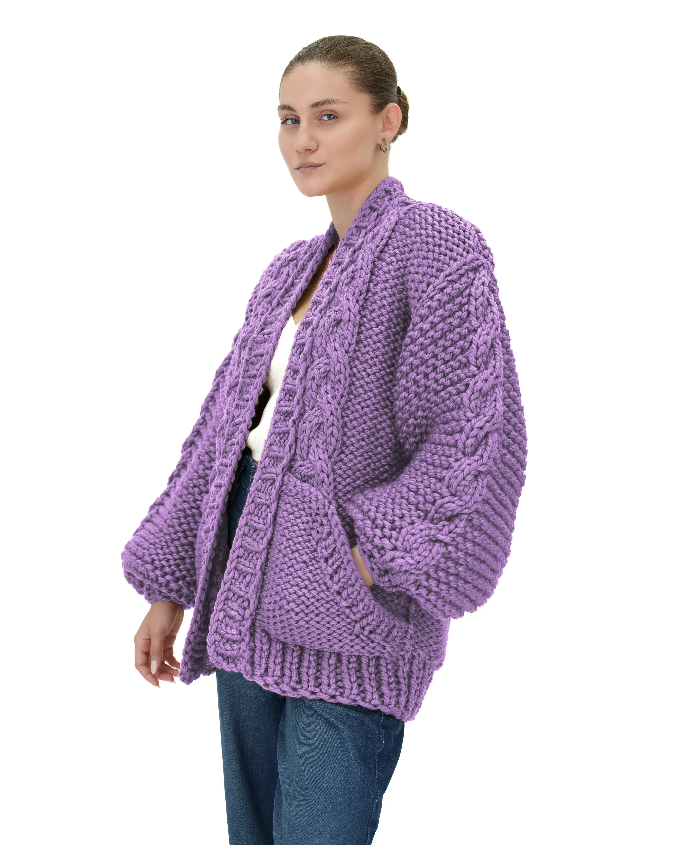 Braided Pocket Cardigan