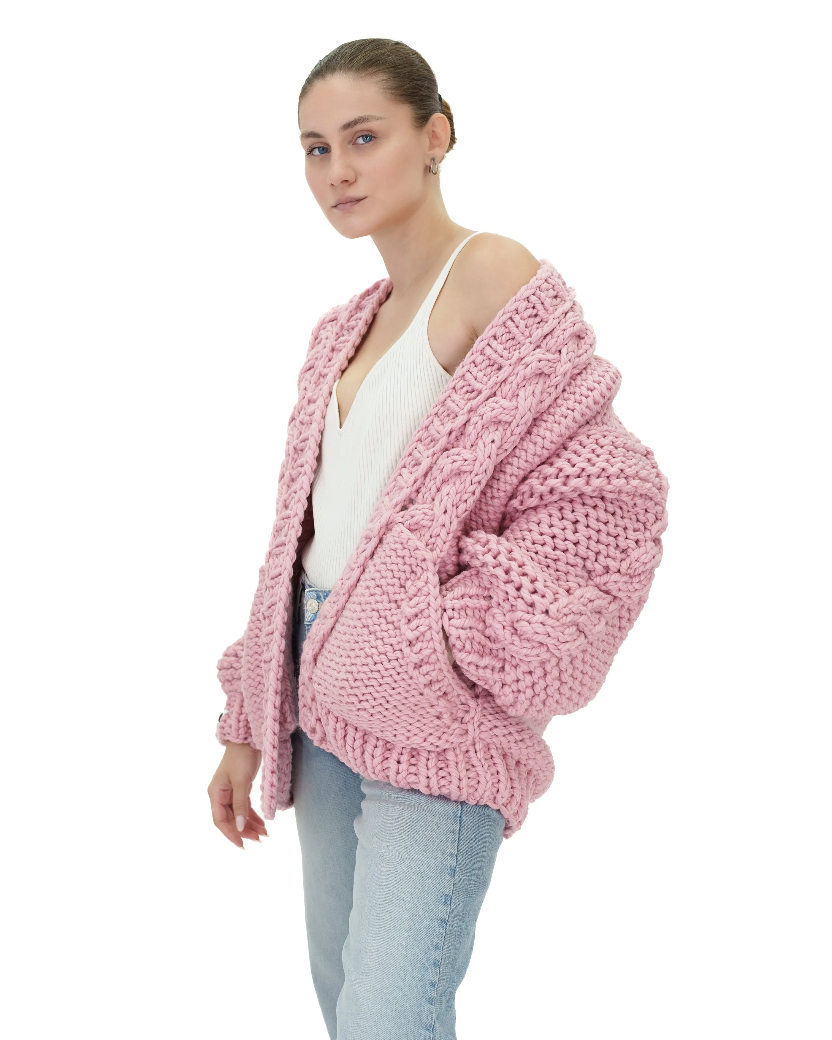 Braided Pocket Cardigan