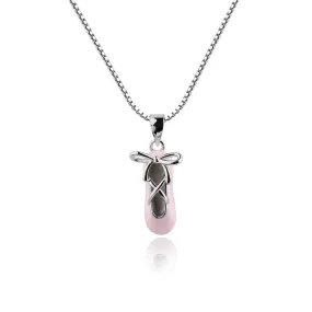 Cherished Moments Sterling Silver Ballet Slipper Necklace