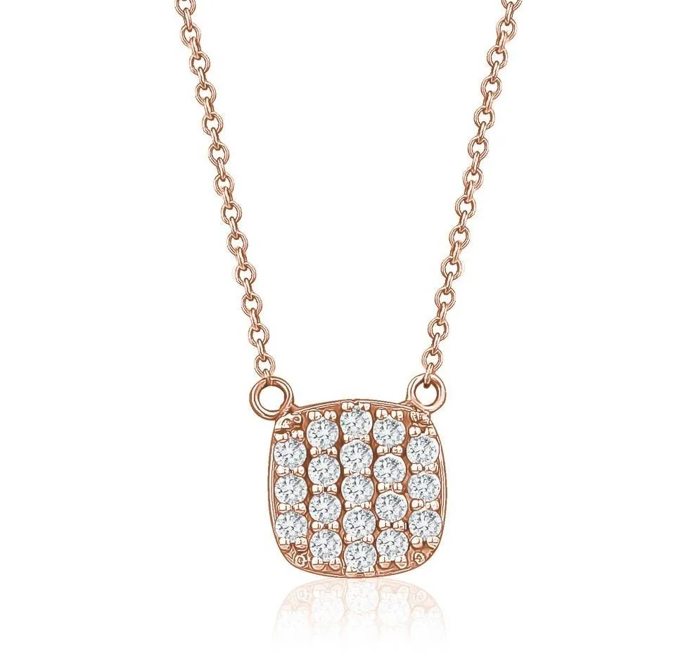 Cushion Pave Necklace (0.30Ctw)