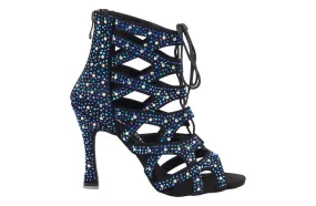 Dancin Boots Special Edition “Paola” Black Blue Crystal