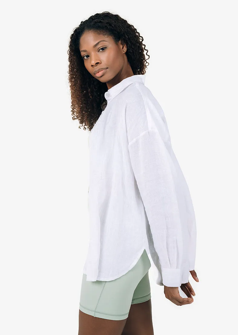 Elevate Linen Shirt White