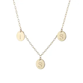 Family Initial Necklace - Gold