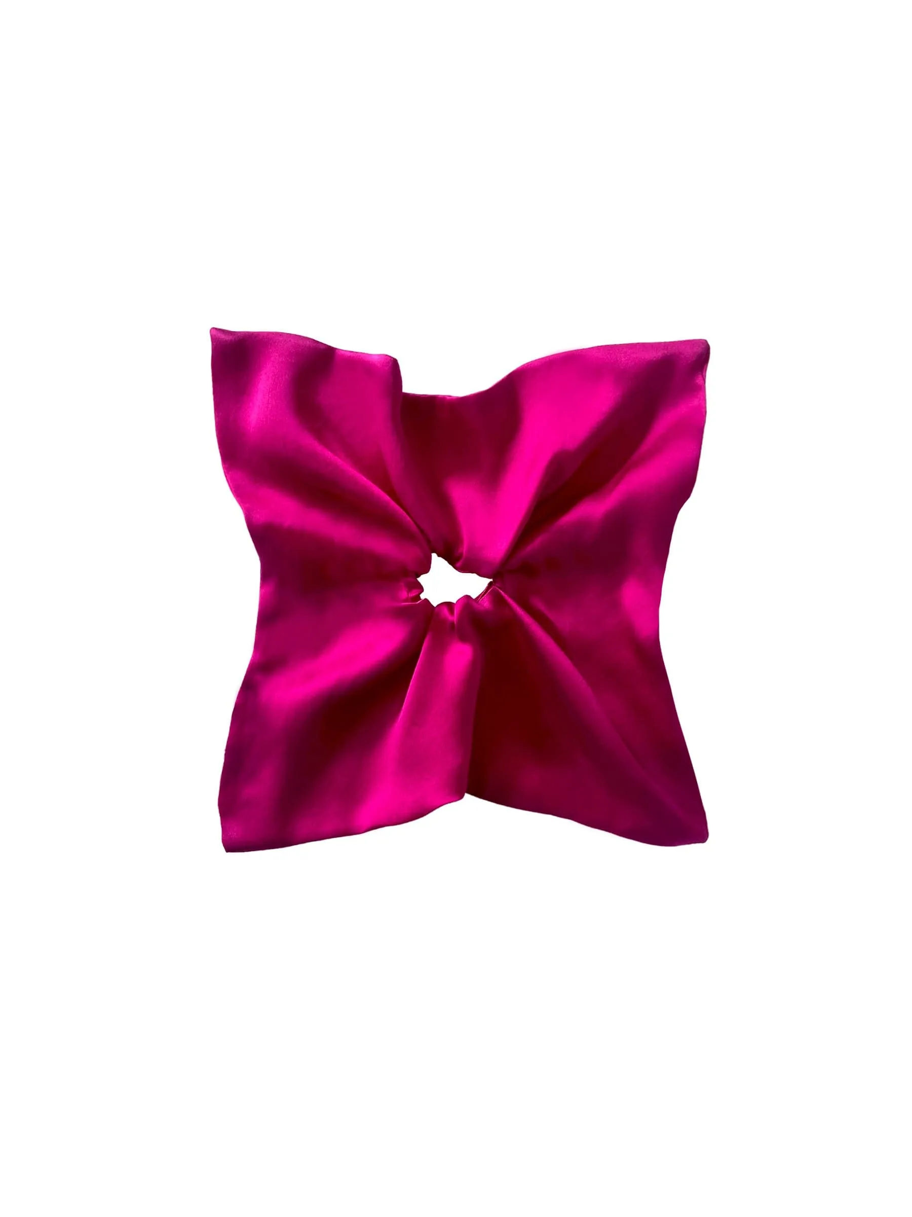 Flamingo Silk Scarf Scrunchie