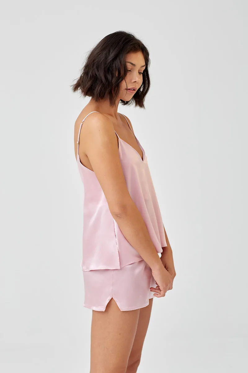 Francesca Pale Pink Silk Camisole