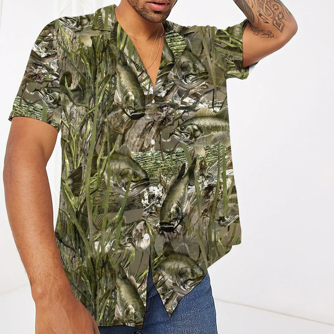 Gearhuman 3D Camo Fishing Hawaii Shirt