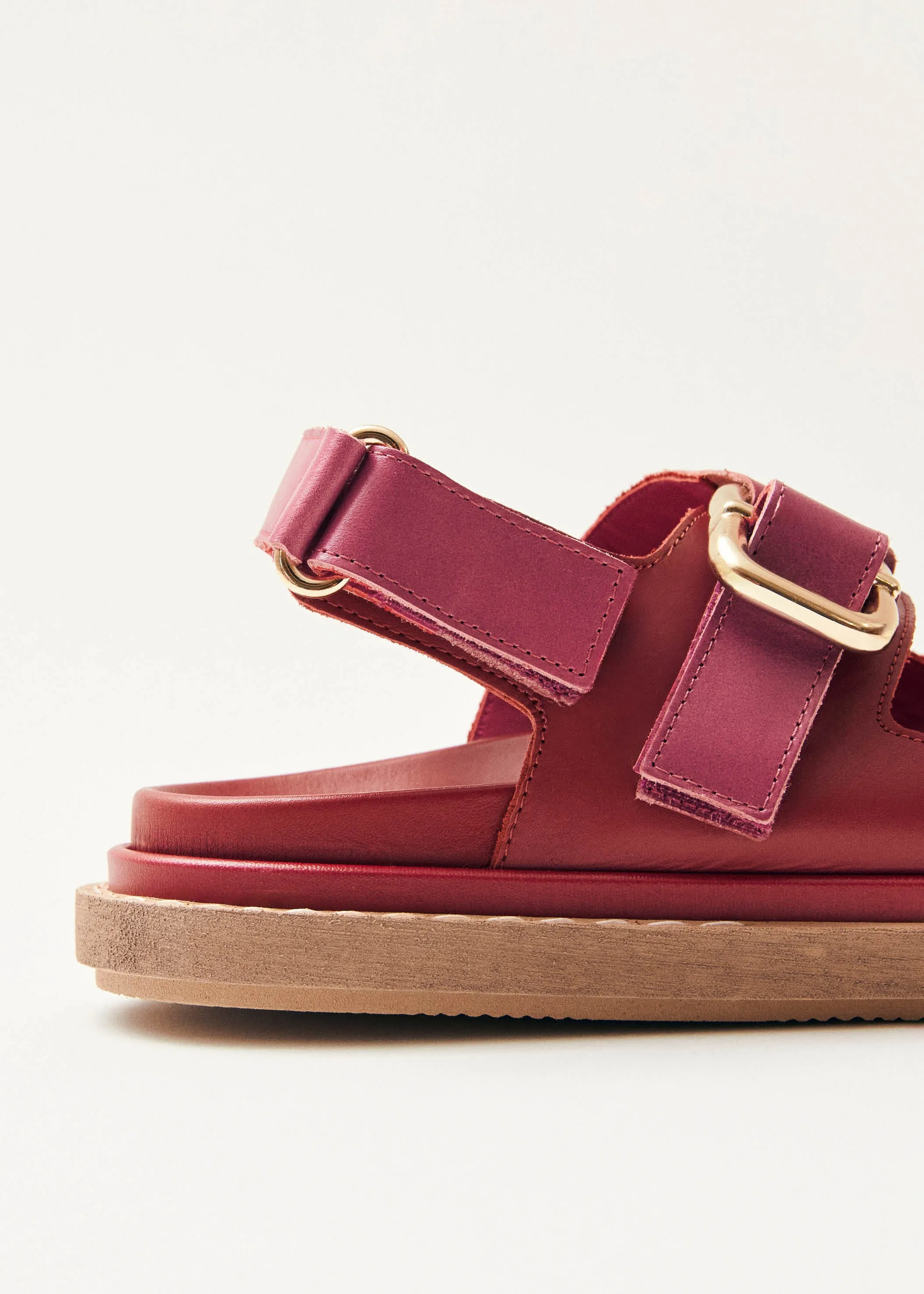 Harper Bicolor Red Magenta Leather Sandals