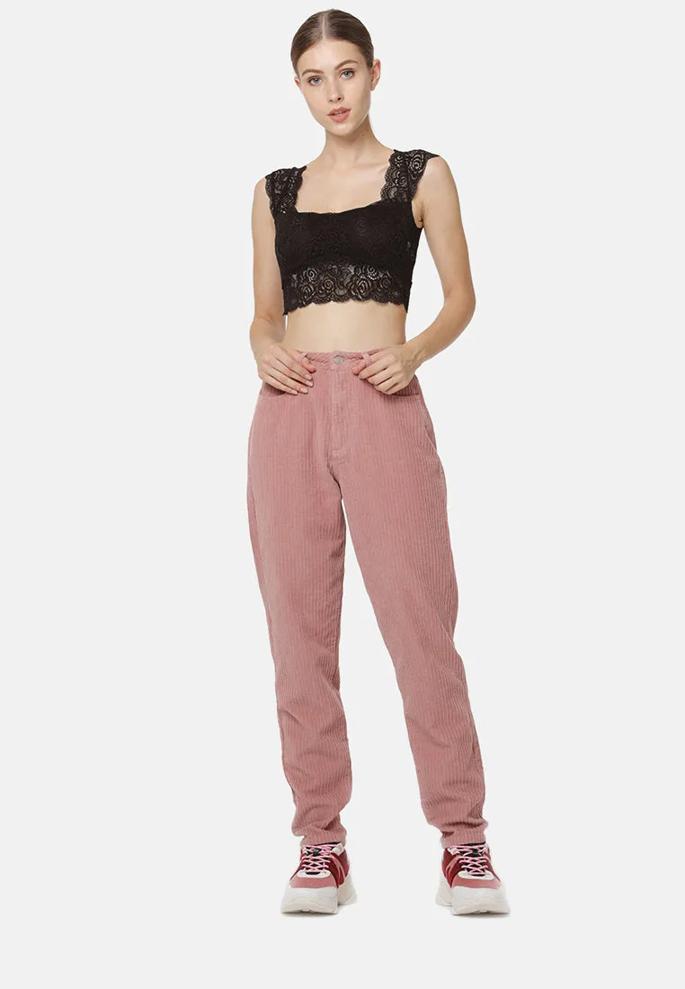 high waist corduroy pants