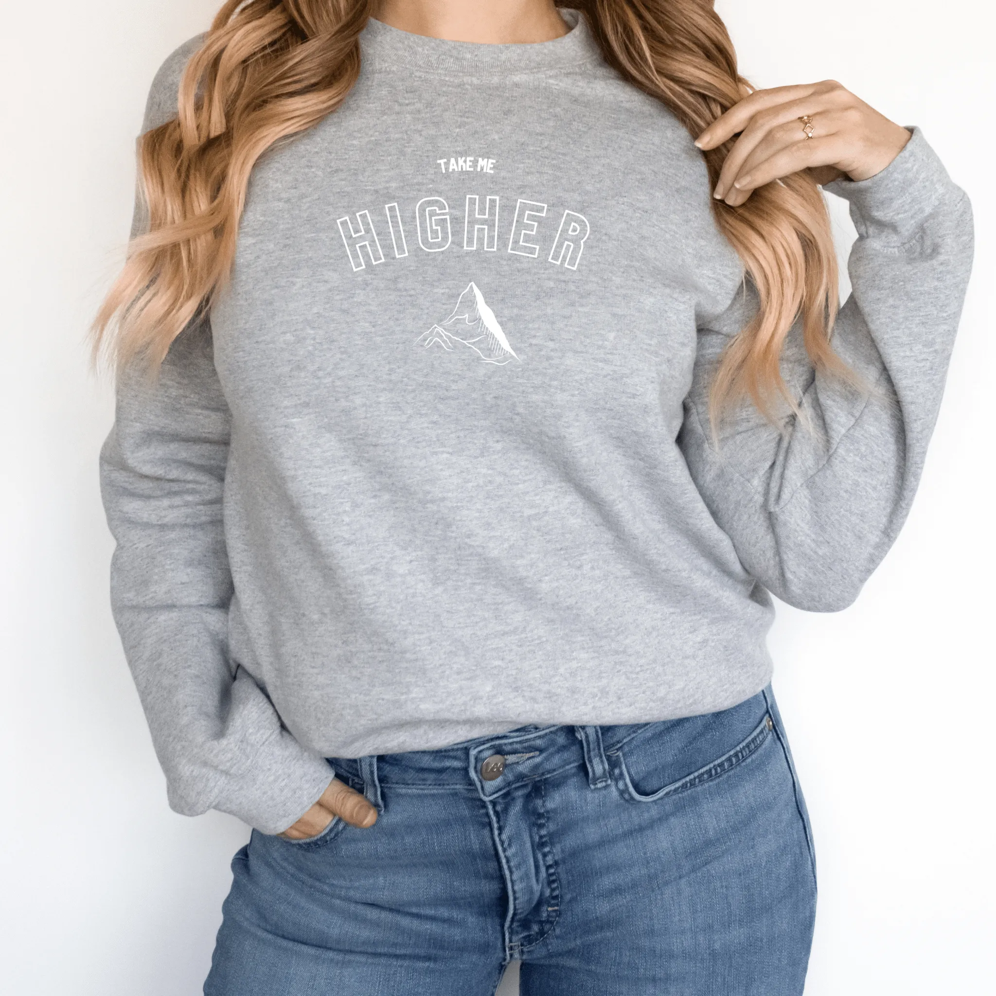 HIGHER - Genser - Sweater med Fjellmotiv: Take me HIGHER