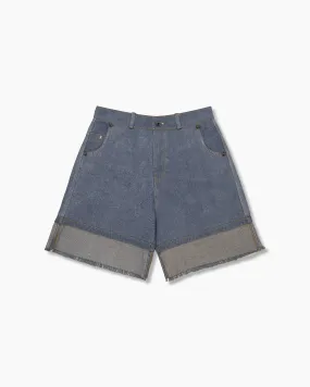 Inverse Denim Shorts - Dull Blue