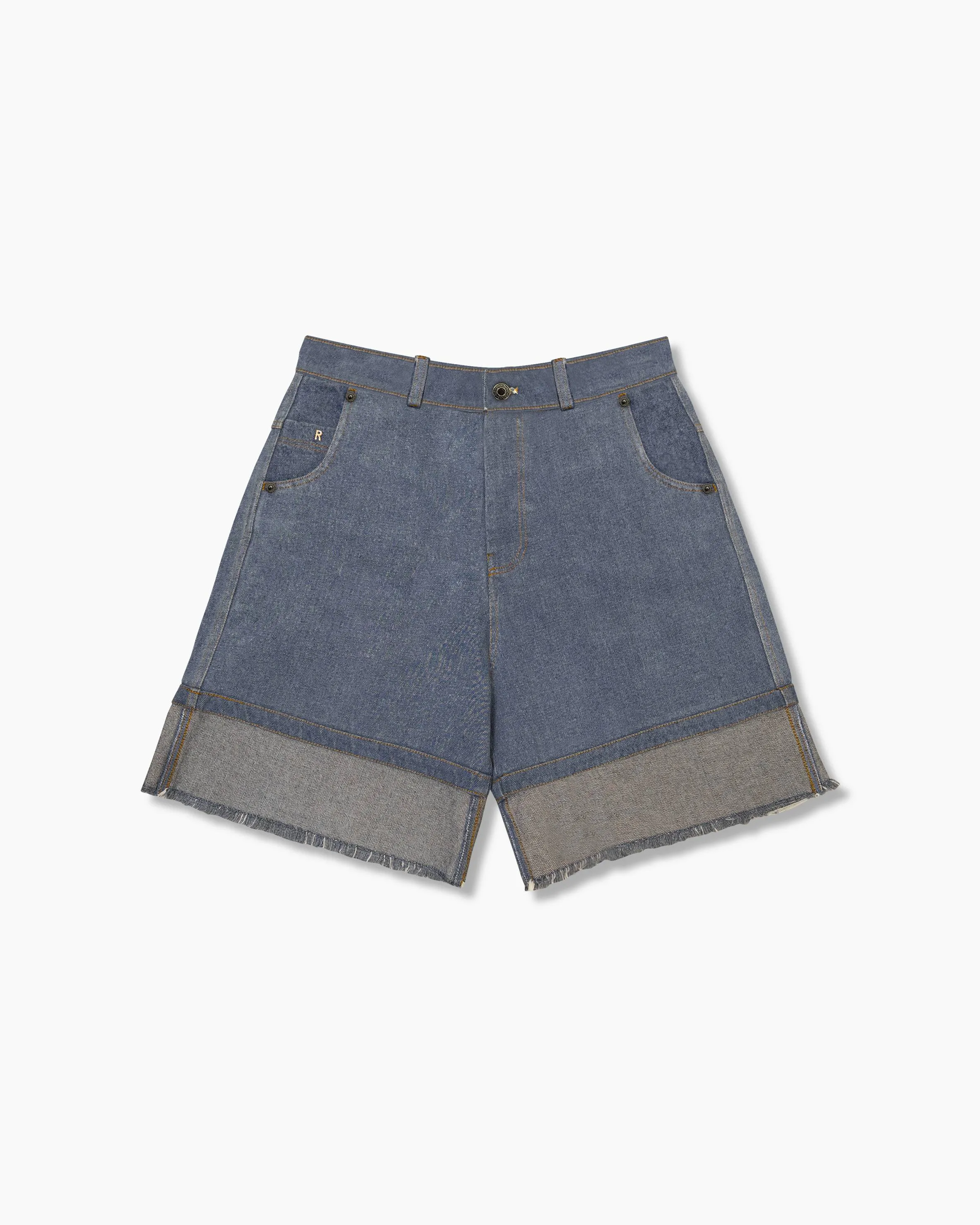 Inverse Denim Shorts - Dull Blue