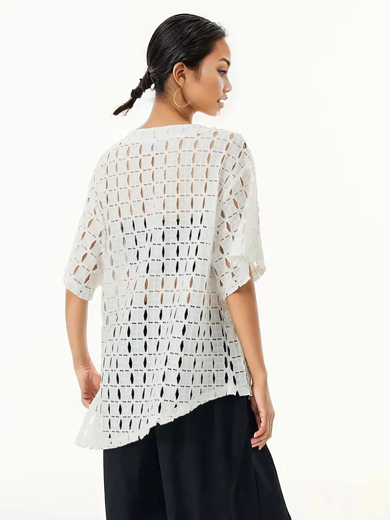 Irregular Design Net T-Shirt