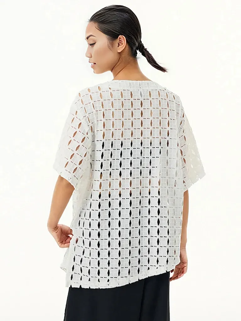 Irregular Design Net T-Shirt