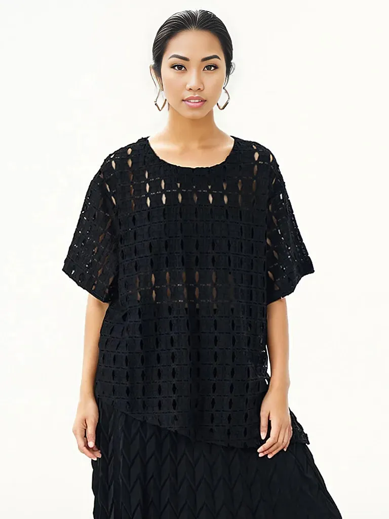 Irregular Design Net T-Shirt