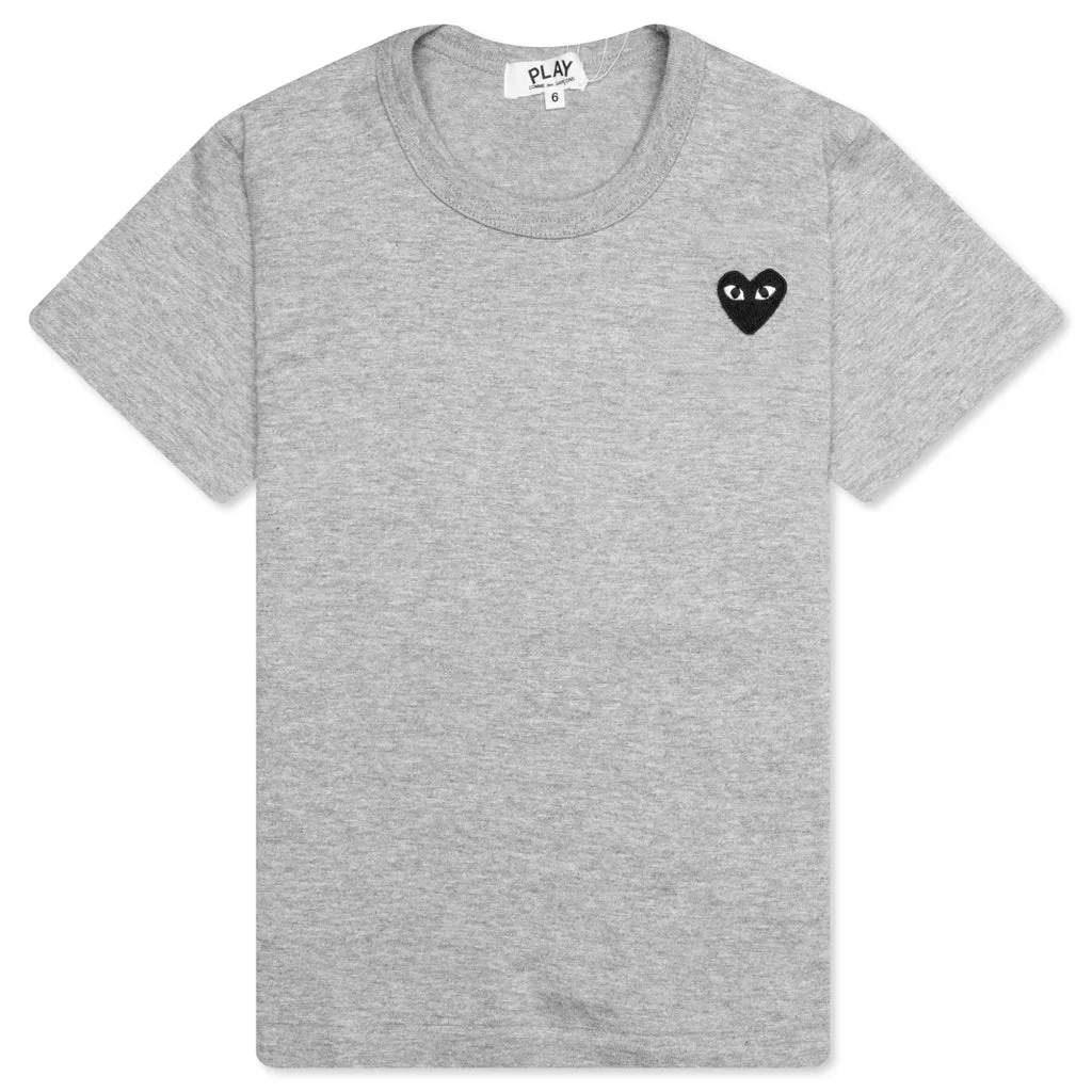 Kid's Black Emblem T-Shirt - Grey