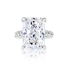 Loraine 19 Carat G VS2 Radiant Cut Lab-Grown Diamond Engagement Ring in 14k White Gold