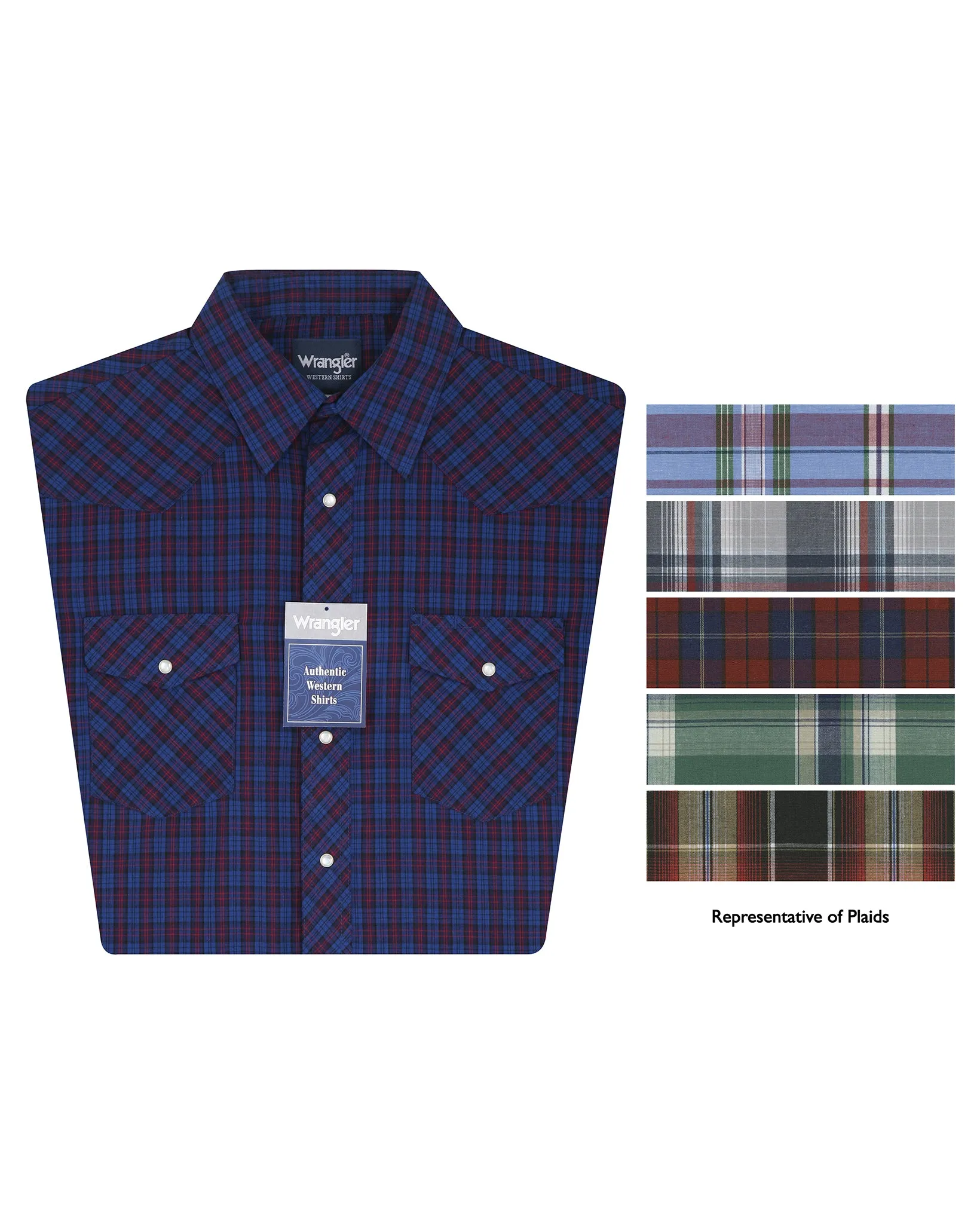 Men's Assorted Plaid Western Short Sleeve Shirts