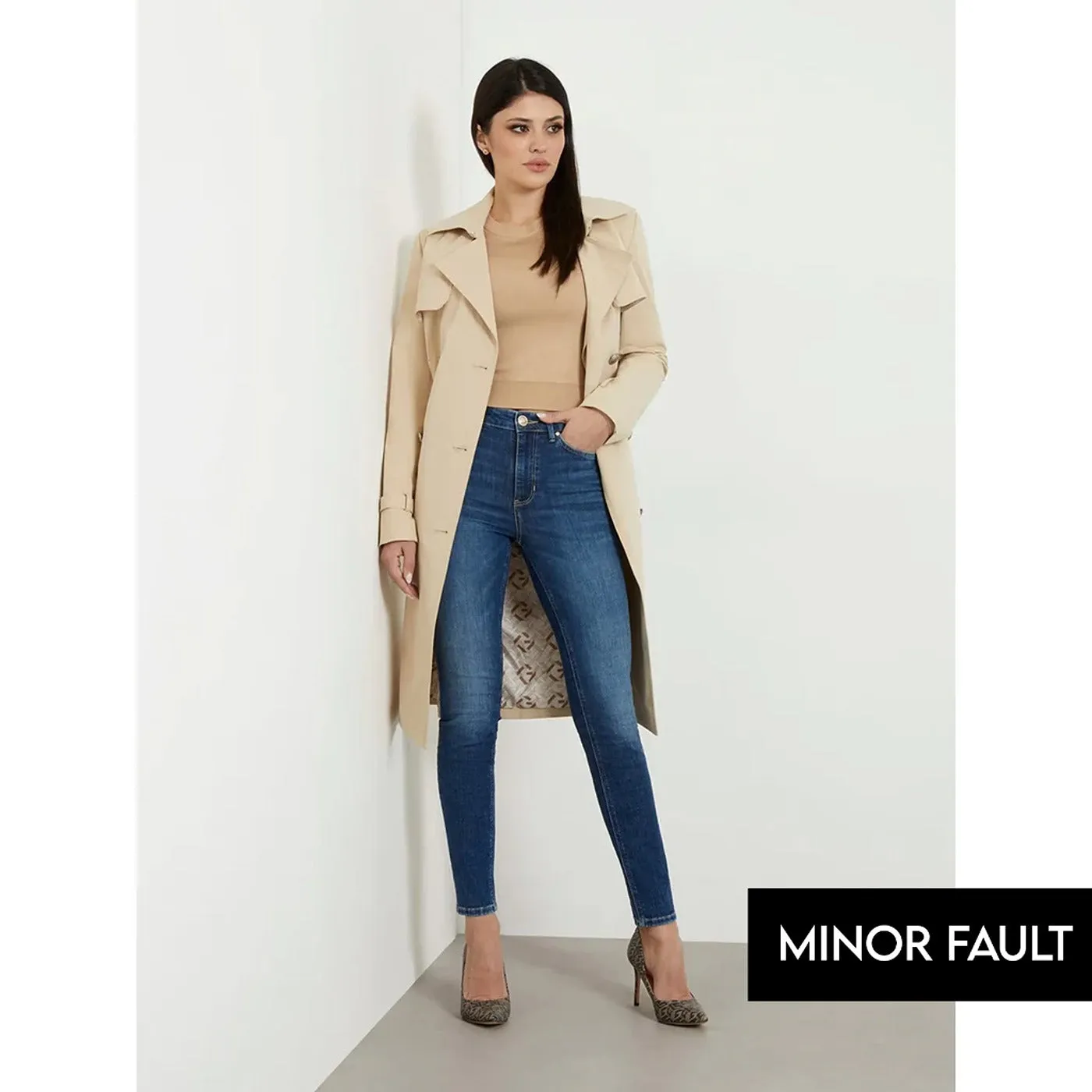 (Minor Fault) High Rise Blue Skinny Jeans