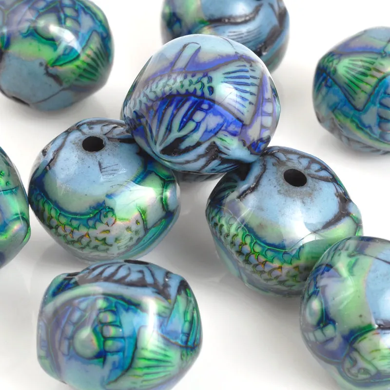 Mirage-16x18mm Mermaids Tale-Color Changing-Quantity 1 Bead