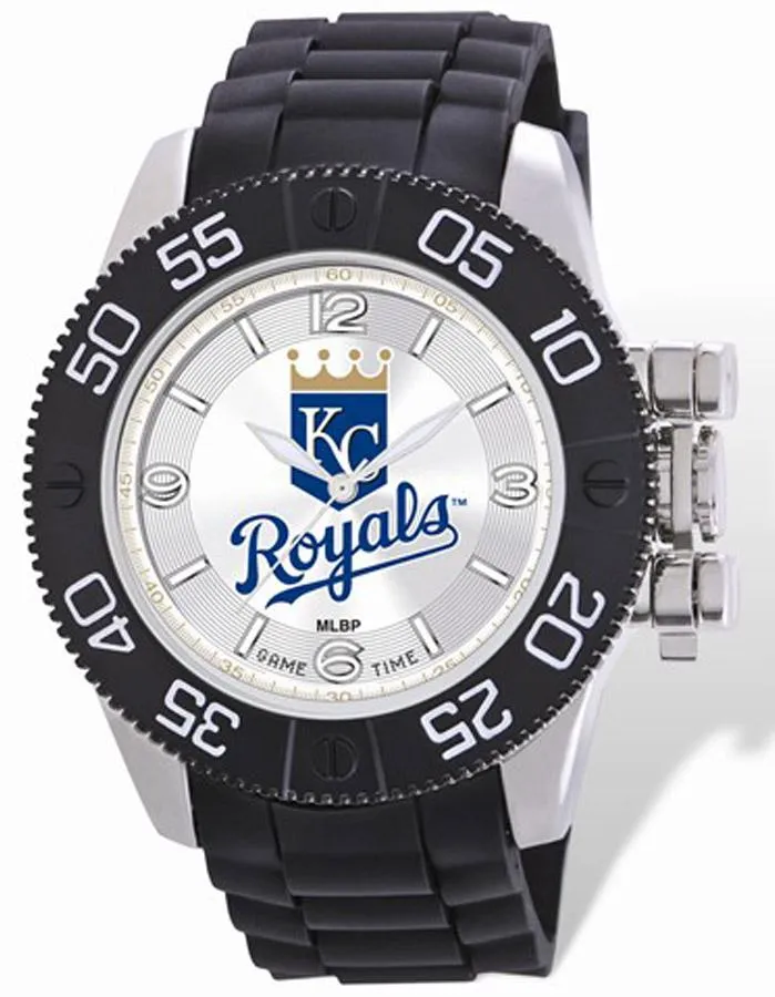 MLB Mens Kansas City Royals Beast Watch - Color Logo Dial - Rubber Strap