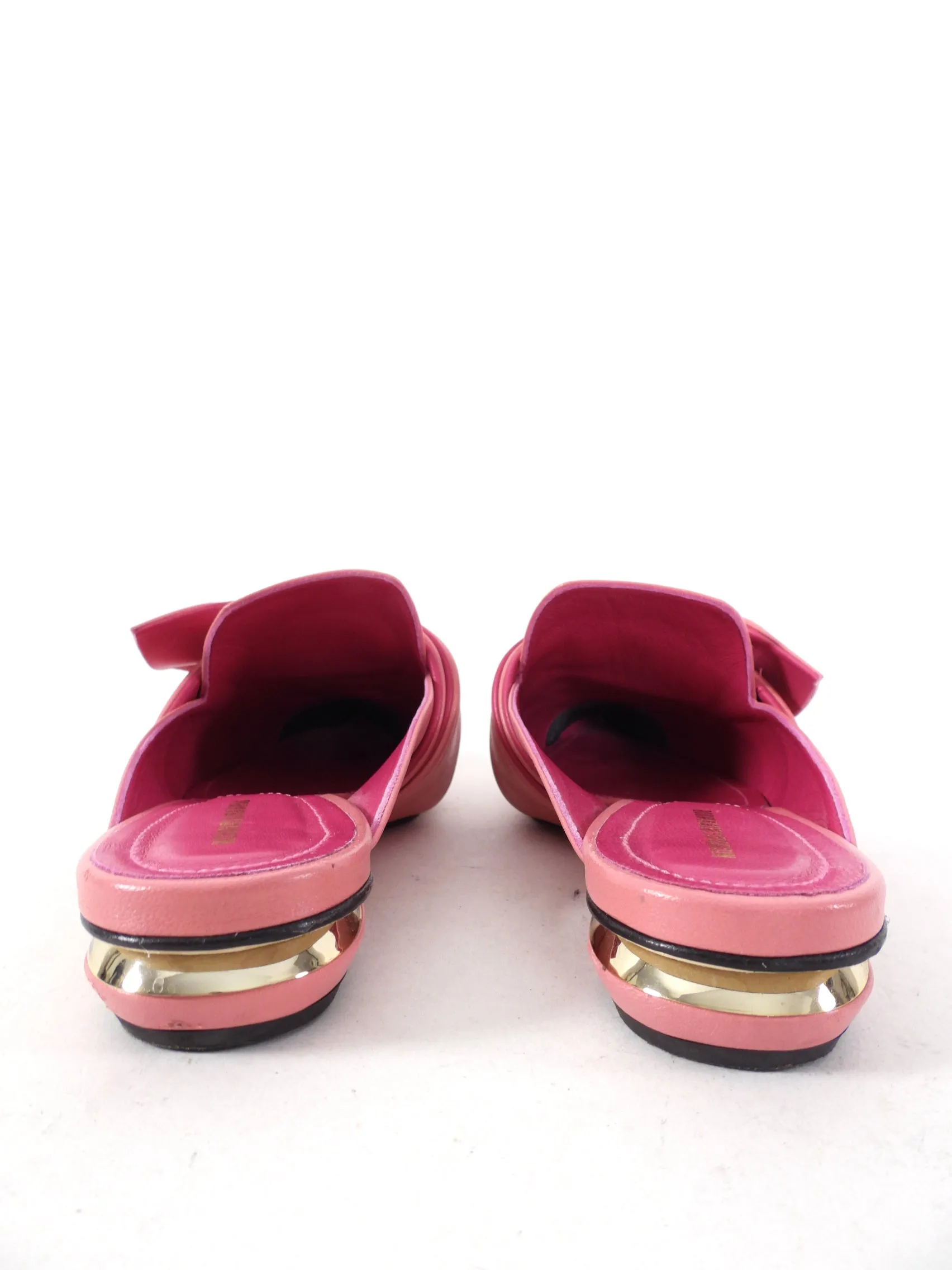 Nicholas Kirkwood Pink Leather Beya Flat - USA 7.5