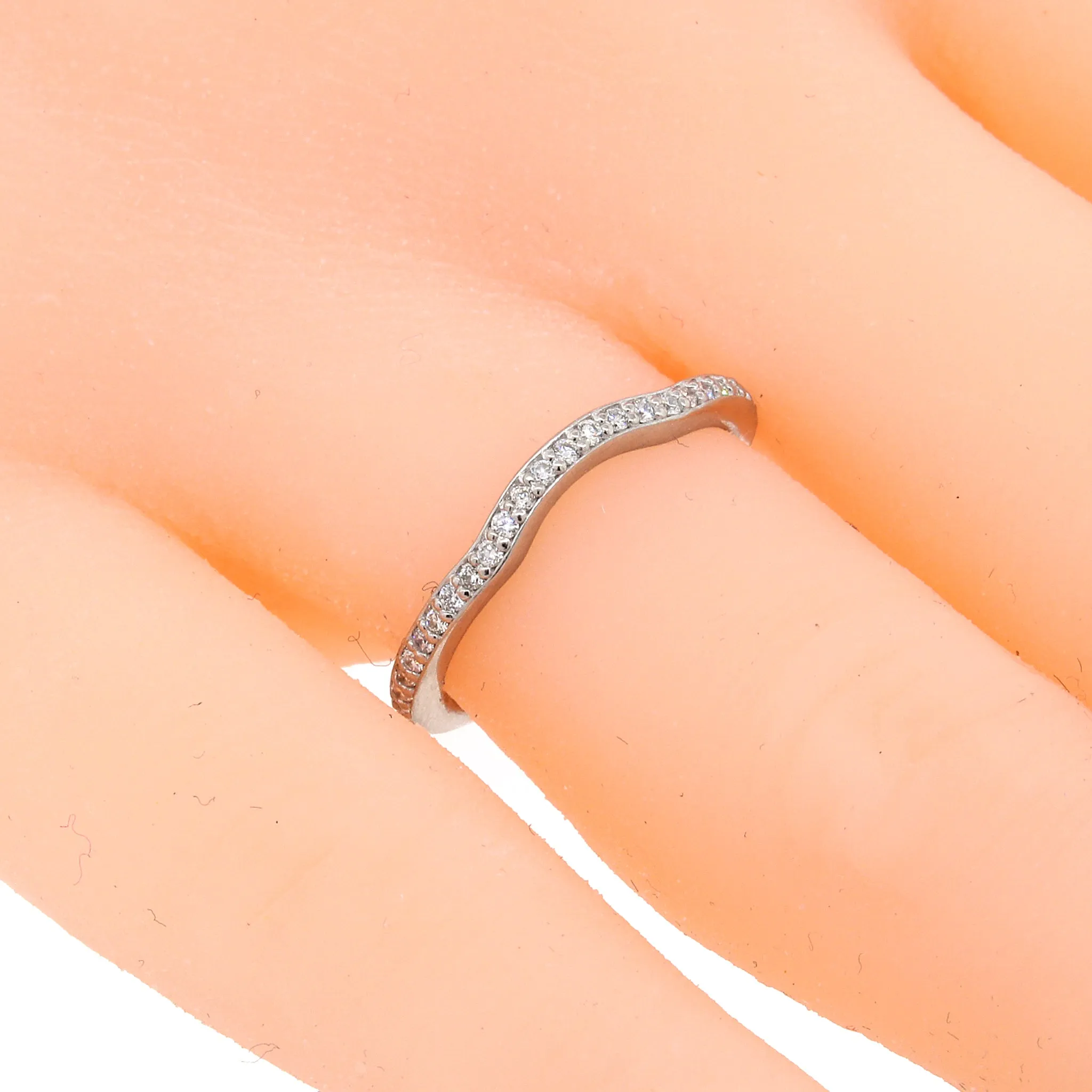 Pave-Set Diamond Band in Platinum