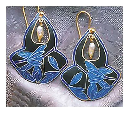 Shadow Leaf Screw Back Earrings