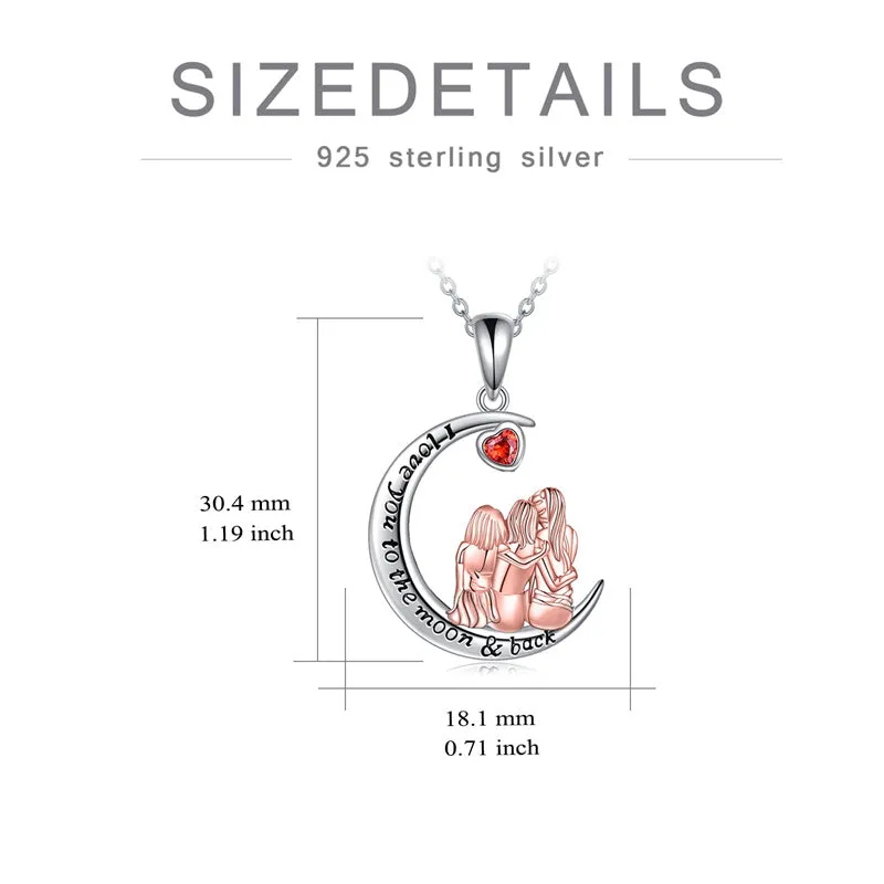 Sisters Necklace Sister Birthday Gifts Sterling Silver Crystal Necklaces Always My Sister Forever My Friend