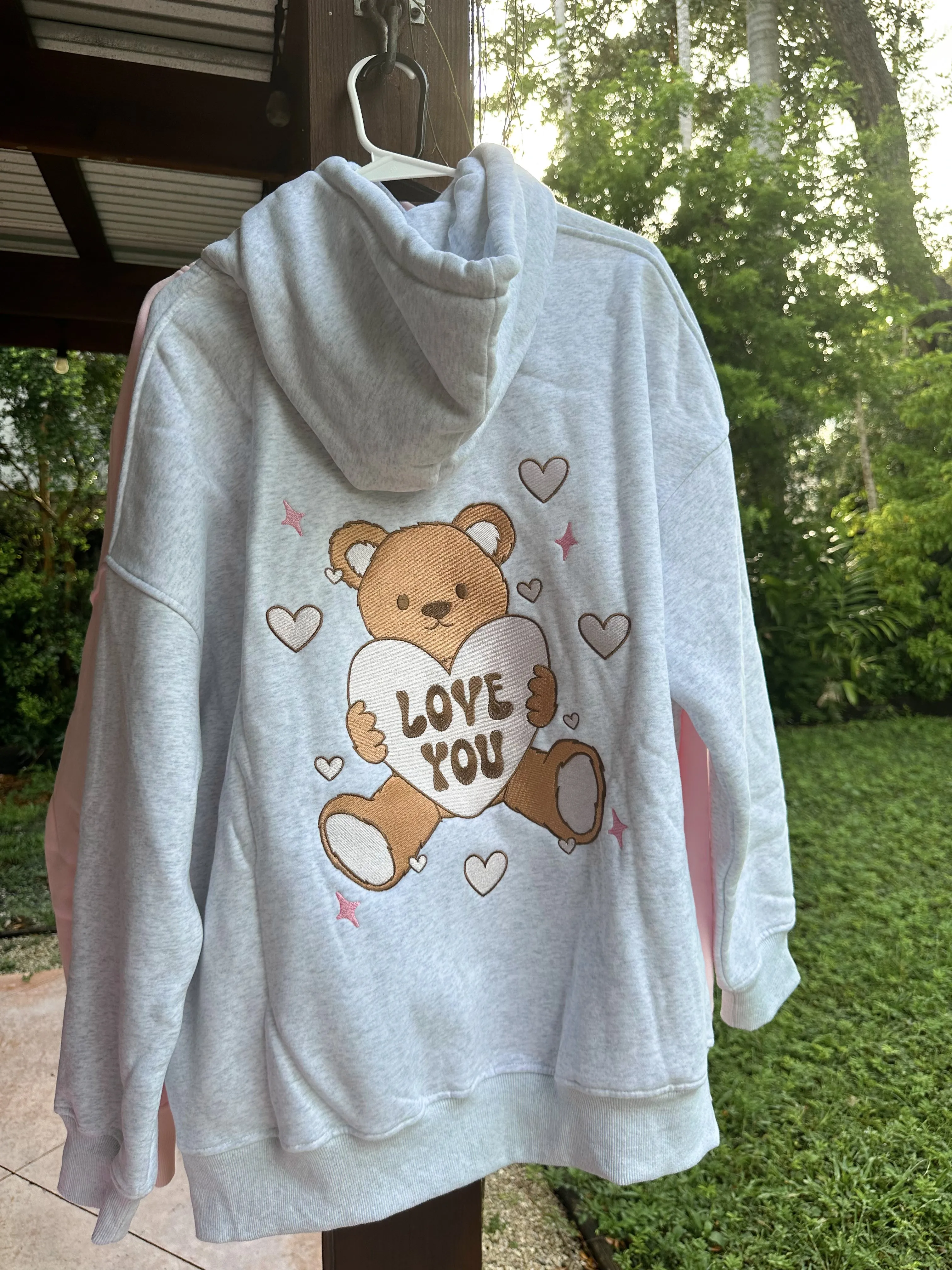 Teddy Bear Embroider Hoodie