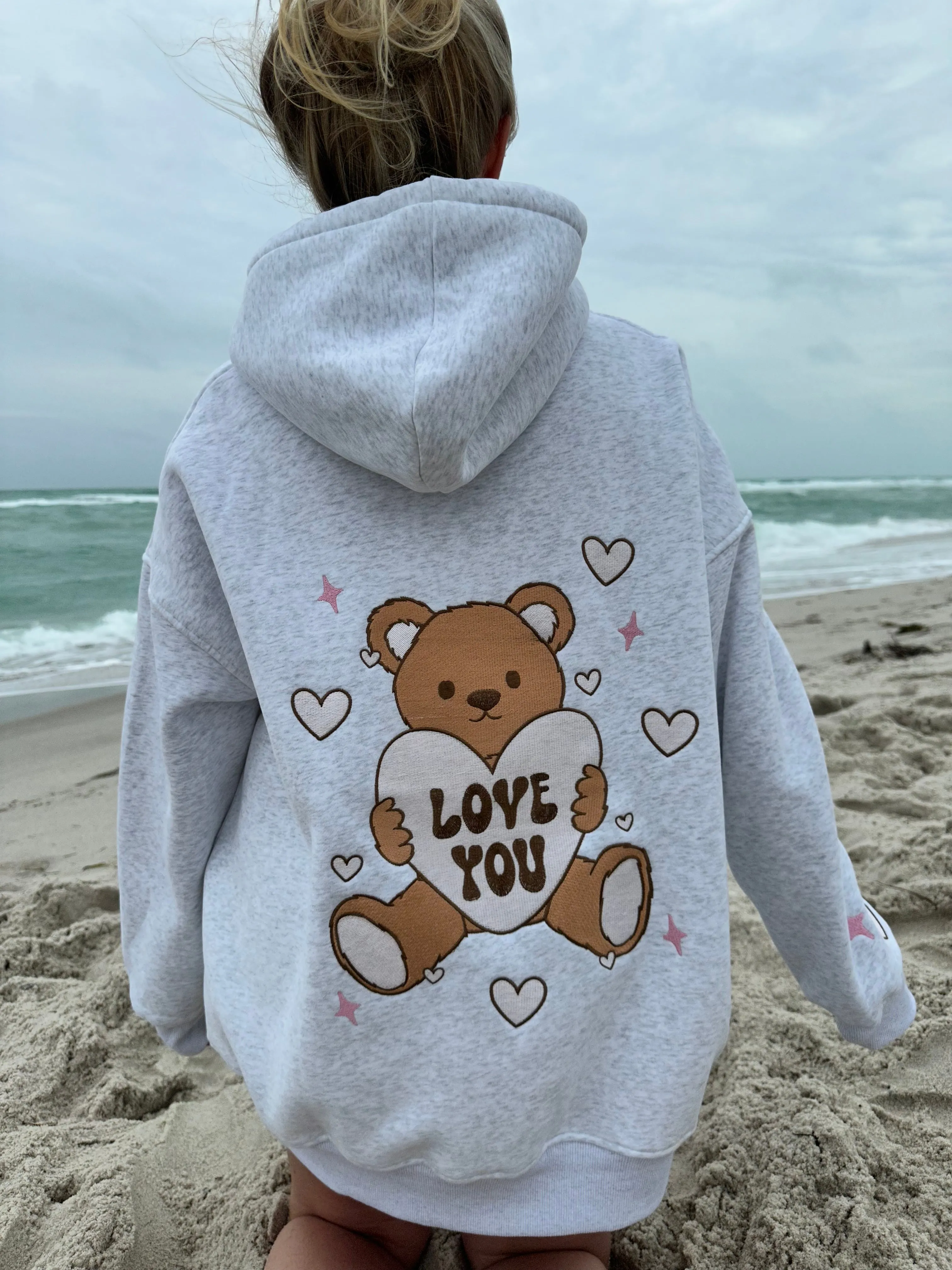 Teddy Bear Embroider Hoodie