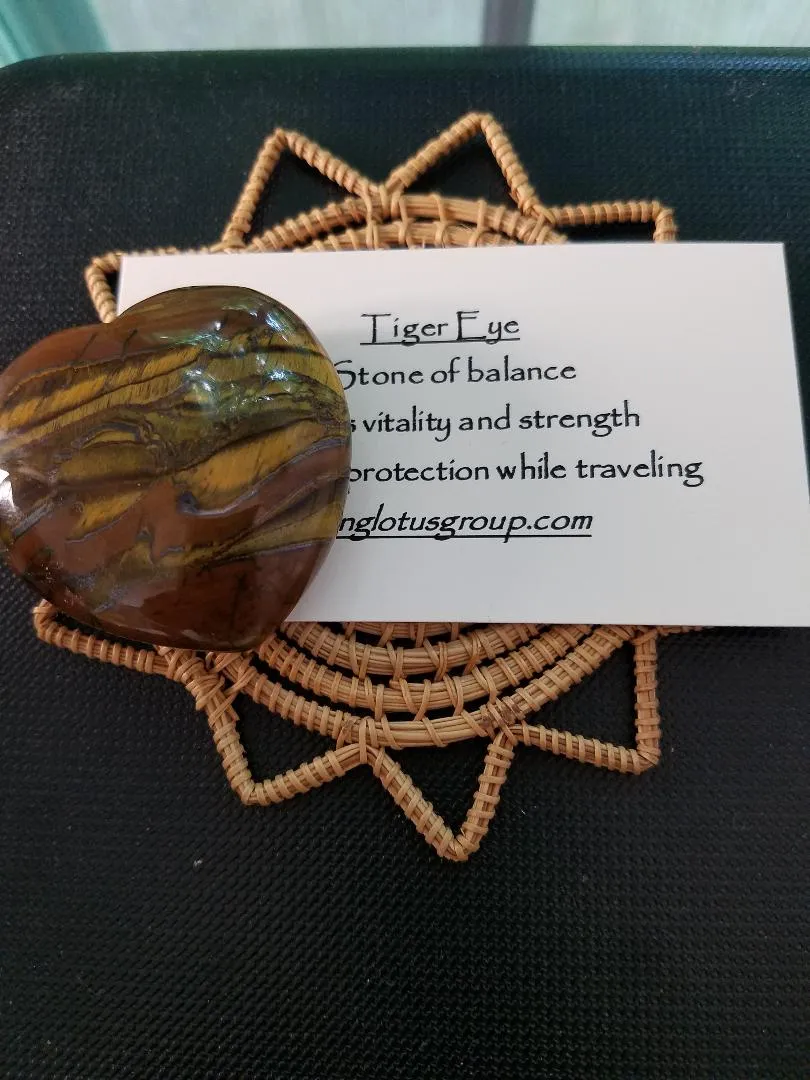 Tiger Eye Heart Stone