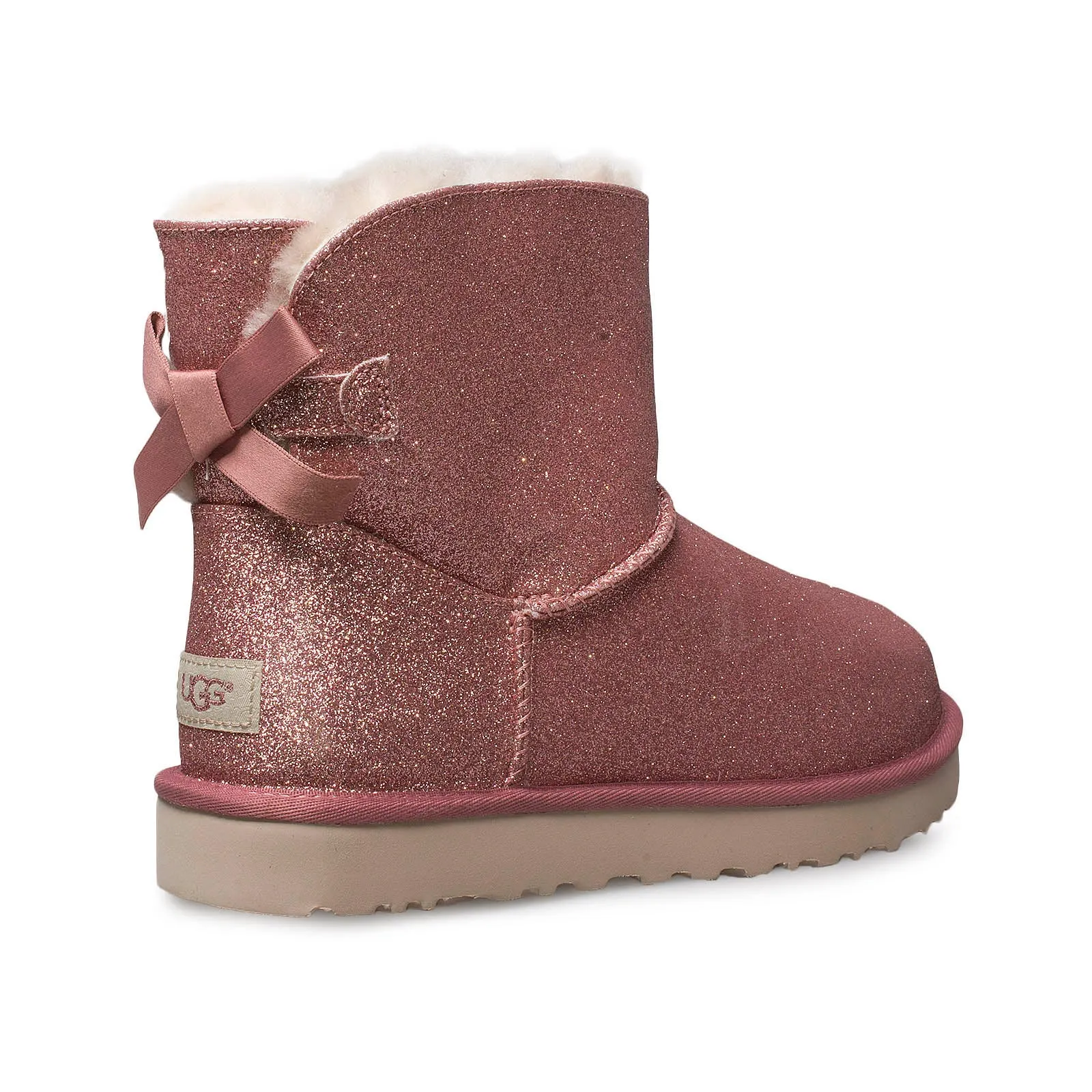 UGG Mini Bailey Bow Sparkle Pink Boots - Women's