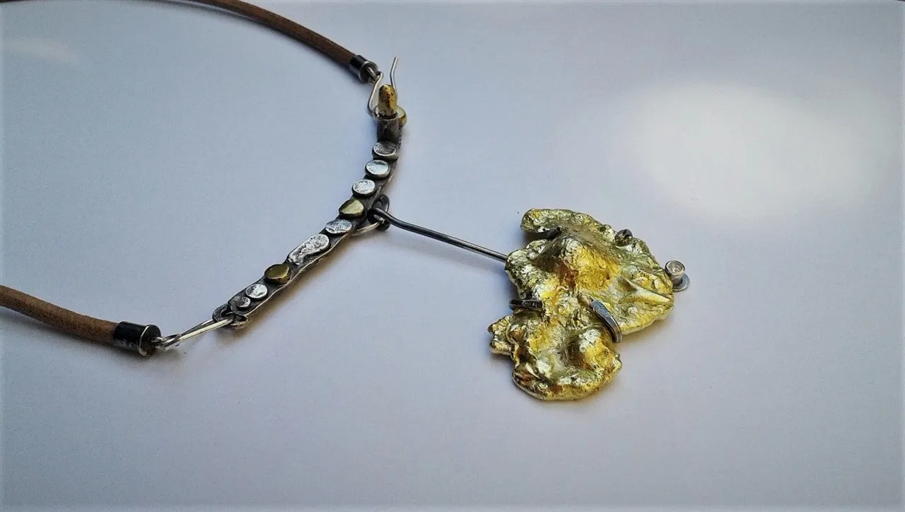 Water casted necklace - OOAK Pendant