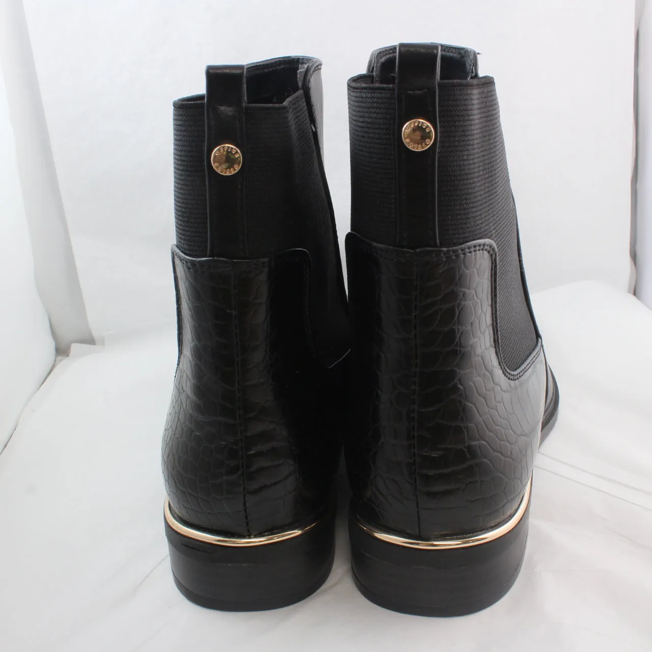 Womens Office Anya  Metal Clip Chelsea Boots Black