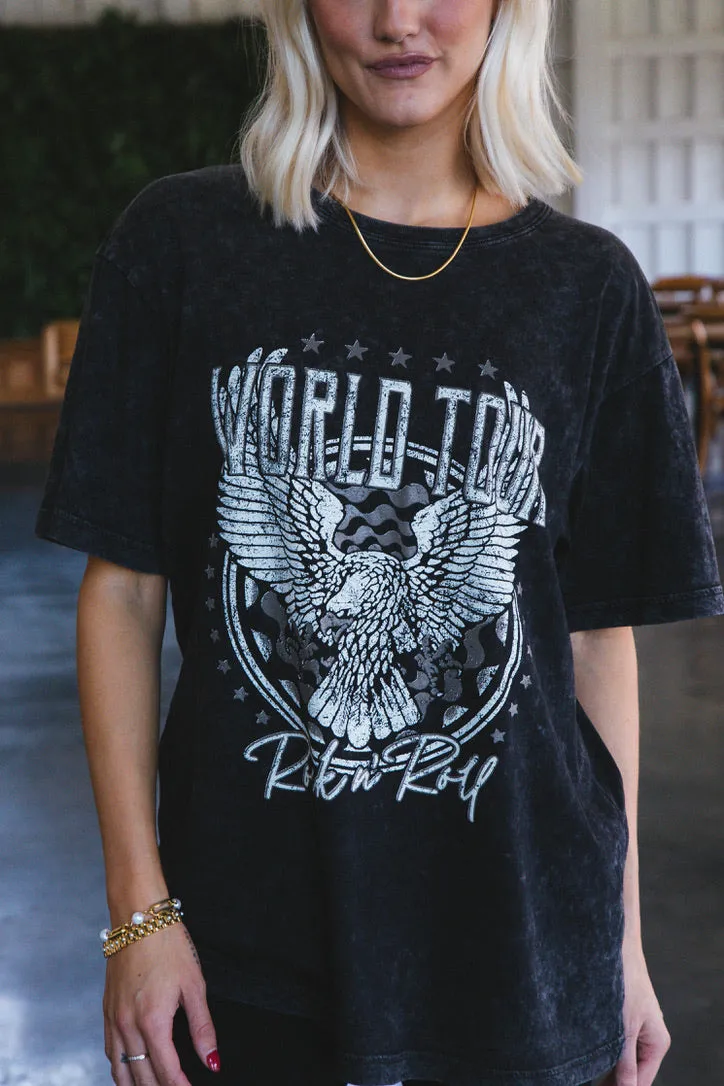 World Tour Graphic Tee, Black