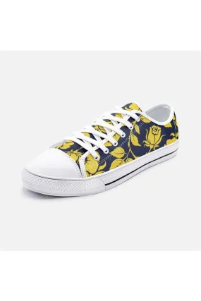 Yellow Rose Unisex Low Top Canvas Shoes